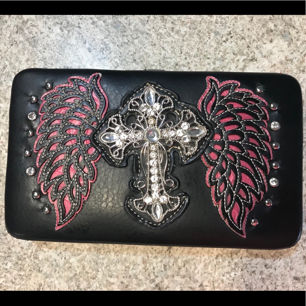 💖Black wallet w/Bling 💖